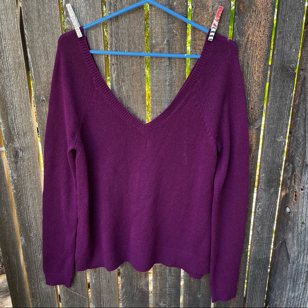 Calypso St Barth Gylden Cashmere Double V-neck Sweater Sz M